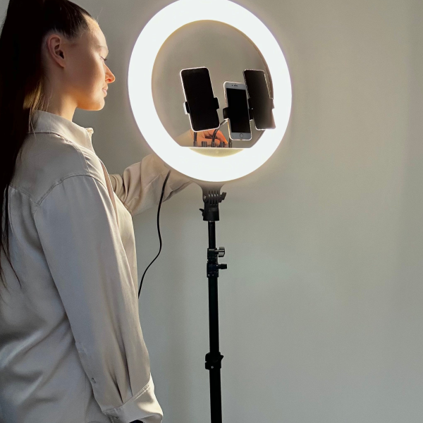 Žiedinė LED lempa (45cm) PREMIUM